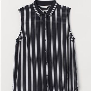 H&M striped button up shirt